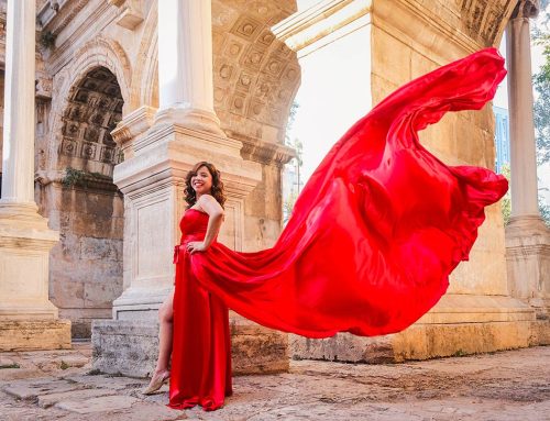 Üç Kapılar Flying Dress Photoshoot in Antalya